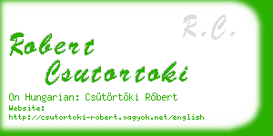 robert csutortoki business card